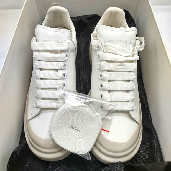 Alexander McQueen Oversized White Dipped Sneakers - Picture 2 of 11